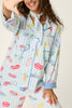 Out of Office Eyemask Print 3-Piece Flannel PJ Set
