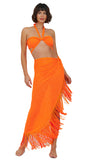 FRINGED SARONG SKIRT