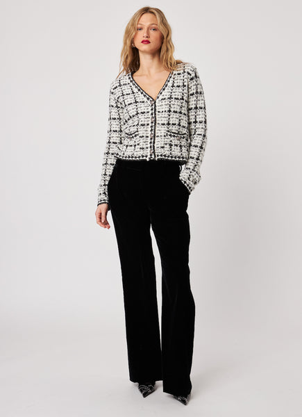 LONNIE VANILLA TWEED CARDIGAN