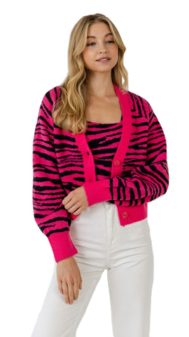 Hot Pink Fur Cashmere Blend Beanie