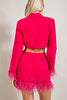 MINI SKIRT WITH FEATHER TRIM *Last One - M*