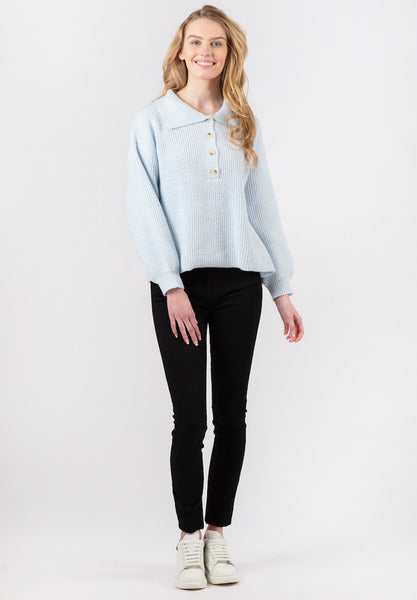 Divine Ribbed Sweater w. Collar