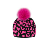 PINK ANIMAL PRINT HAT & GLOVE SET