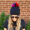 Rainbow Fur Cashmere Blend Beanie