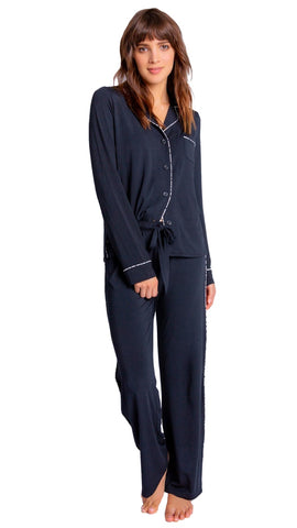 WELCOME TO PALM SPRINGS LONG SLEEVE CLASSIC STRETCH JERSEY PJ SET