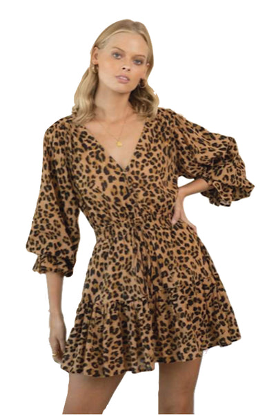 Hazel Leopard Cotton Mini Dress *LAST ONE*